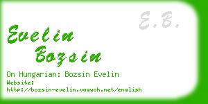 evelin bozsin business card